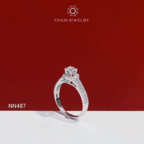 Nhẫn NN487 CHAM JEWELRY, Chủ 4.5mm (Barcode TNN1817)