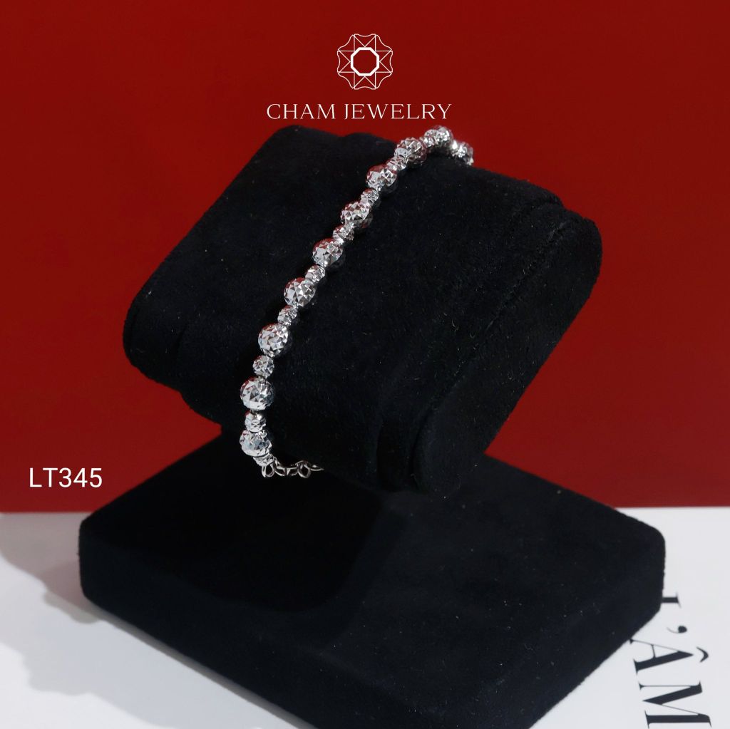 Lắc Tay LT345 CHAM JEWELRY , Lắc Bi Bản 6.0mm (CDML2).