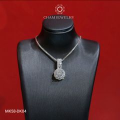 Mặt Dây Chuyền MK58 CHAM JEWELRY, Mặt Tròn Chủ 7.0mm (Barcode TVB201ML-TVB200ML)