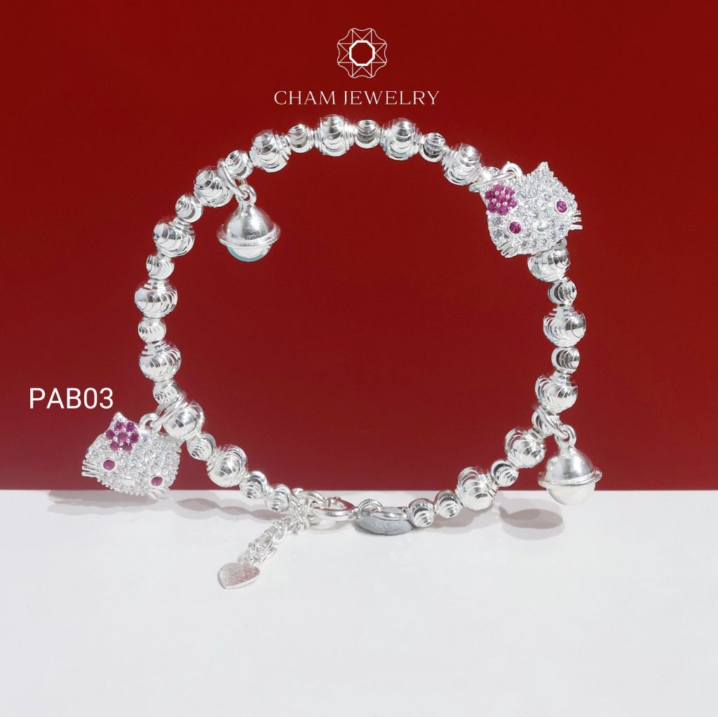 Vòng Tay Bé PAB03 CHAM JEWELRY, Vòng Bé Hello Kitty (Barcode TVEC27)