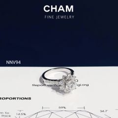 Nhẫn Nữ NNV94 Vàng 10k Chủ 6.3mm Kim Cương Lab Grown Diamond (NU358)