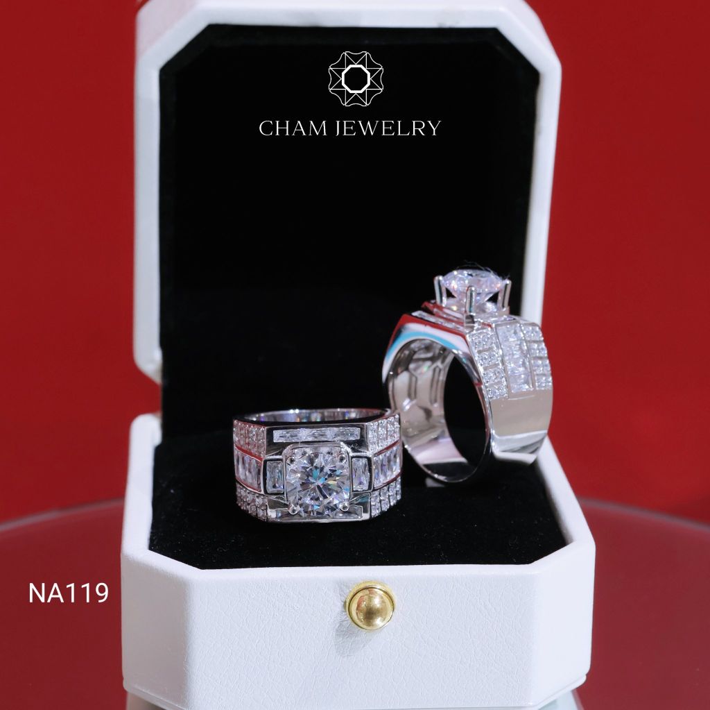 Nhẫn Nam NA119 CHAM JEWELRY, Chủ 8.0mm (Barcode TNNA439)