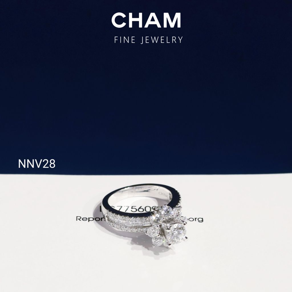 Nhẫn Nữ NNV28 Vàng 10k Chủ 5.4mm Kim Cương Lab Grown Diamond