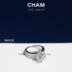 Nhẫn Nữ NNV28 Vàng 10k Chủ 5.4mm Kim Cương Lab Grown Diamond