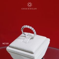 Nhẫn NC100 CHAM JEWELRY, Full Đá Moissanite (Barcode OHN04)