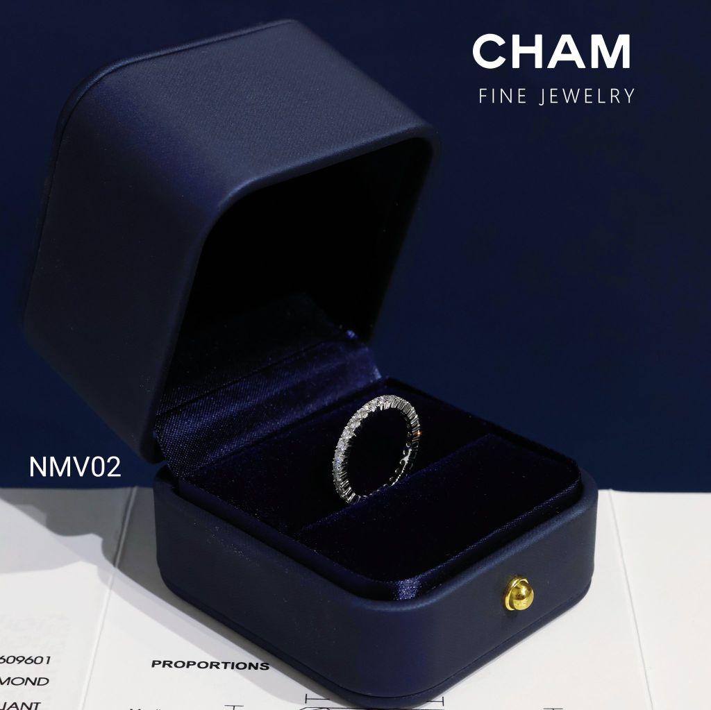 Nhẫn Nữ NMV02 2.0mm Vàng 10k Kim Cương Lab Grown Diamond