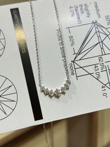Dây Chuyền DF47 CHAM JEWELRY, Mặt Kiểu Full Moissanite C&C (OCM30)