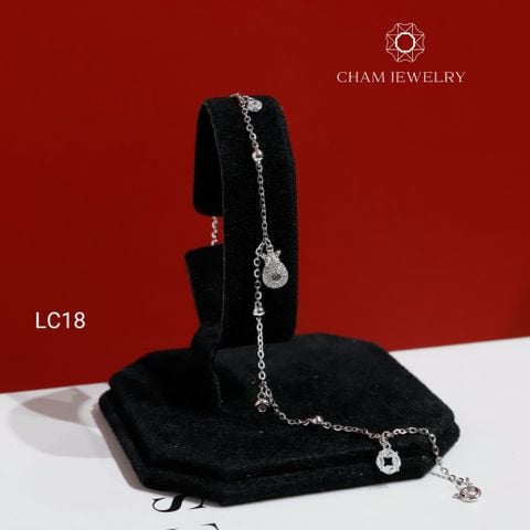 Lắc Chân LC18 CHAM JEWELRY, Lắc Charm Kim Tiền (Barcode CTNC133) .