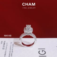 Nhẫn Nữ NNV48 Vàng 10k Chủ 5.4mm Kim Cương Lab Grown Diamond