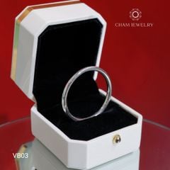 Vòng Tay Bé VB03 CHAM JEWELRY, Vòng Trơn Bản 3.5mm (Barcode TVEC60)