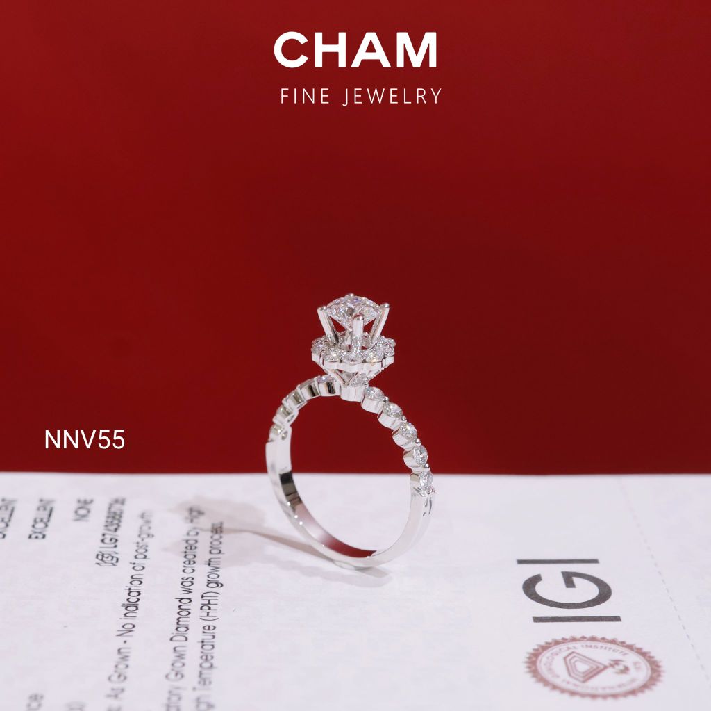 Nhẫn Nữ NNV55 Vàng 10k Chủ 5.4 Kim Cương Lab Grown Diamond