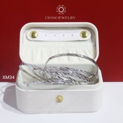 Vòng Tay XM34 CHAM JEWELRY, Ximen Kiểu Chạm Máy Bản 2.5mm (Barcode TXC131).