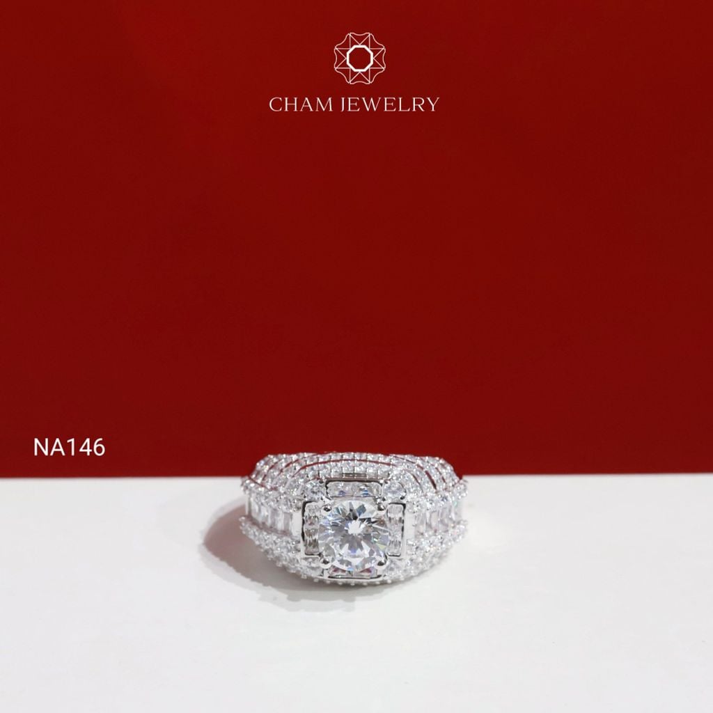 Nhẫn Nam NA146 CHAM JEWELRY, Chủ 7.2mm ( TNNA465 )