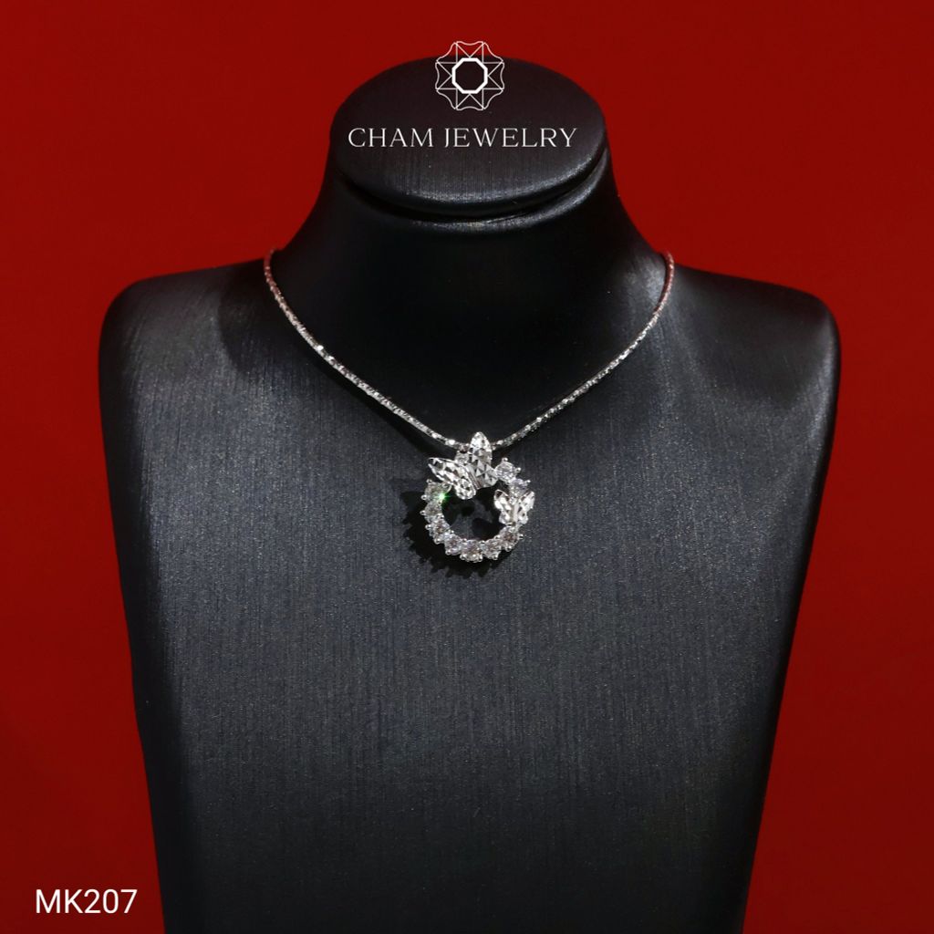 Mặt Dây Chuyền MK207 CHAM JEWELRY, Mặt Kiểu Bướm Đôi (Barcode TMX307)