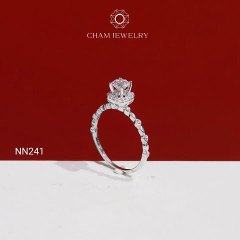 Nhẫn Nữ NN241 CHAM JEWELRY, Nhẫn Vuông Chủ 4.5mm (TNN1938-C-N2747B).
