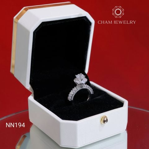 Nhẫn NN194 CHAM JEWELRY, Chủ 6.0mm (Barcode TNN1801).