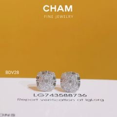 Hoa Tai BDV28 Vàng 10k Kim Cương Lab Grown Diamond