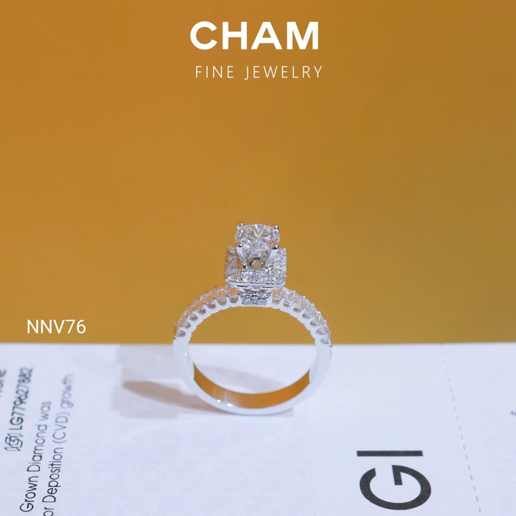 Nhẫn Nữ NNV76 Vàng 10k Chủ 5.4 Kim Cương Lab Grown Diamond