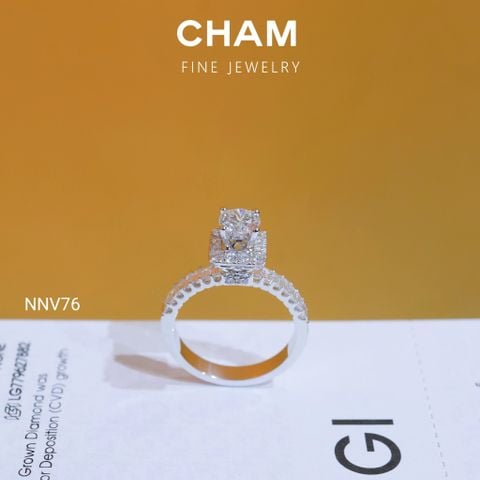 Nhẫn Nữ NNV76 Vàng 10k Chủ 5.4 Kim Cương Lab Grown Diamond