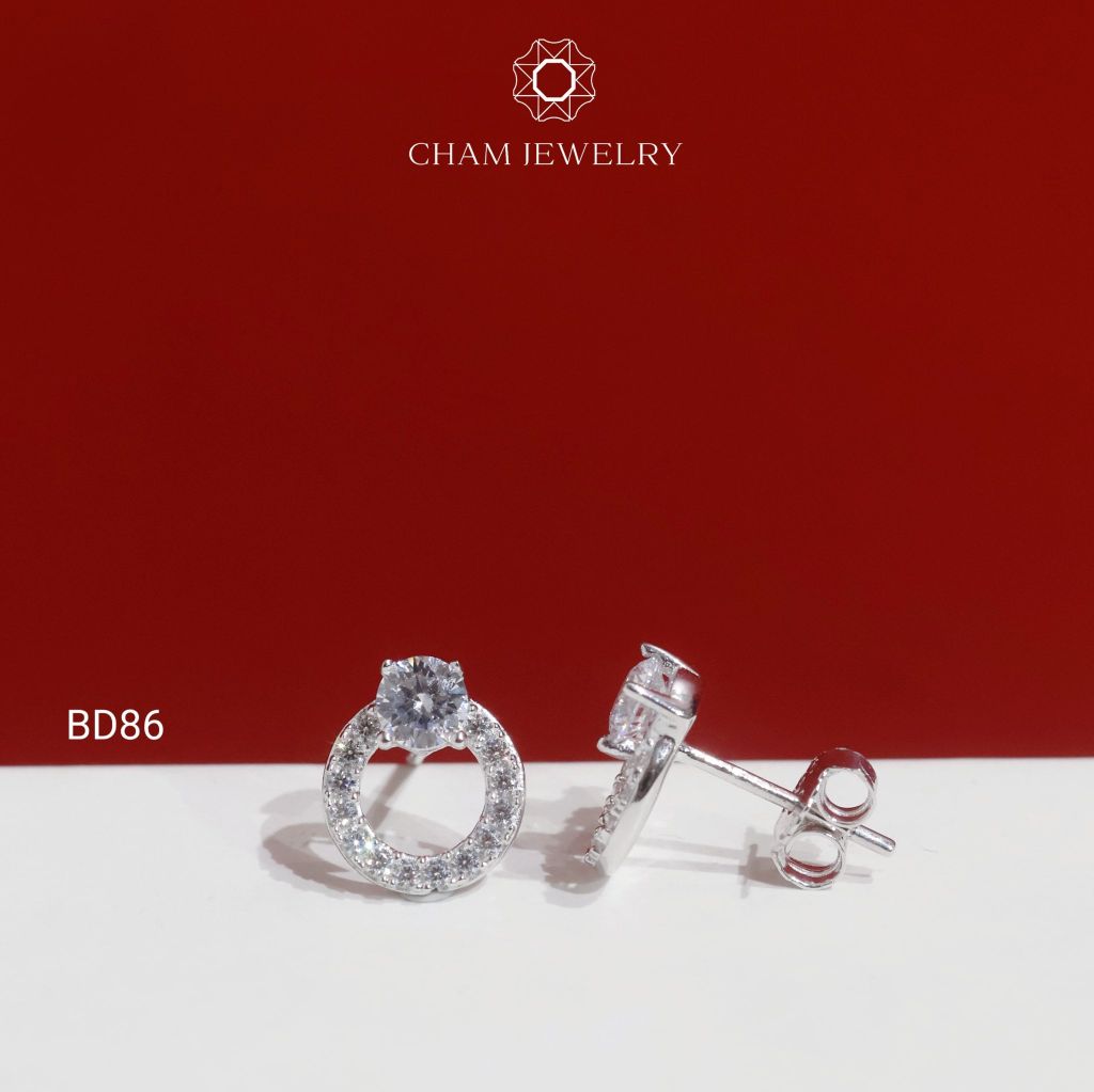 Hoa Tai BD86 CHAM JEWELRY, Chủ 4.0mm (Barcode TBD287).