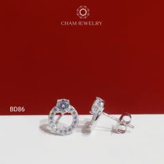 Hoa Tai BD86 CHAM JEWELRY, Chủ 4.0mm (Barcode TBD287).