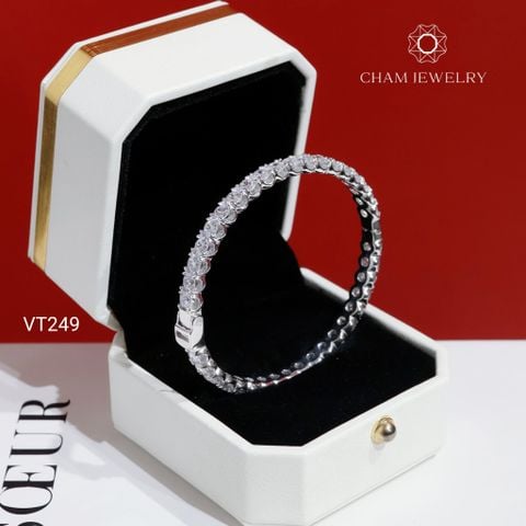 Vòng Tay CHAM JEWELRY VT249, Vòng Full Đá 4.0mm (Barcode PVH364)