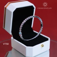 Vòng Tay VT50 CHAM JEWELRY, Vòng Full Đá Lục Giác 2.0mm (Barcode CV8060)