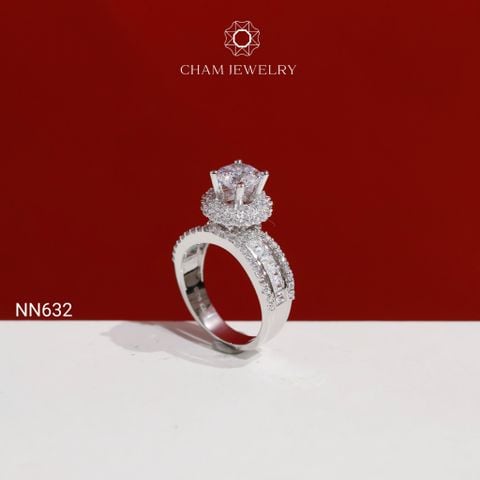 Nhẫn NN632 CHAM JEWELRY, Chủ 6.5mm ( TNN1956 )