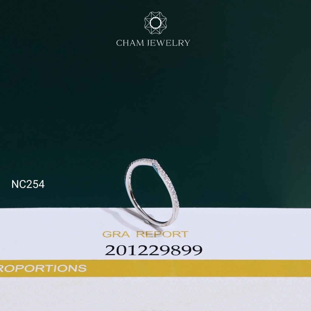 Nhẫn NC254 CHAM JEWELRY, Nhẫn Full Đá Moissanite (Barcode OCNN106)