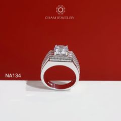 Nhẫn Nam NA134 CHAM JEWELRY, Chủ 8.0mm (Barcode PNH05).