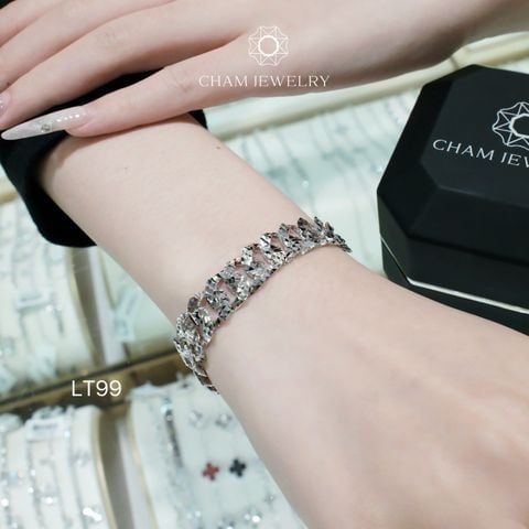 Lắc Tay CHAM JEWELRY LT99, Lắc Khoen Lật Bảng 10.0mm (Barcode TLBC568).