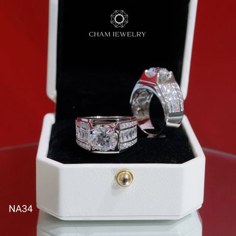 Nhẫn Nam NA34 CHAM JEWELRY, Chủ 9.0mm (Barcode TNNA444)