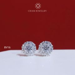 Hoa Tai CHAM JEWERLY BV16, Chủ 4.0mm (Barcode TBV468)