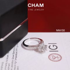 Nhẫn Nữ NNV30 Chủ 6.3mm Vàng 10k Kim Cương Lab Grown Diamond