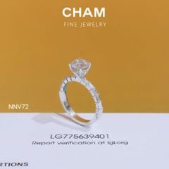 Nhẫn Nữ NNV72 Vàng 10k Chủ 6.3 Kim Cương Lab Grown Diamond