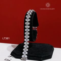 Lắc Tay LT381 CHAM JEWELRY, Lắc Tay Kiểu Full Đá 4x6 mm(Barcode NLHN51)