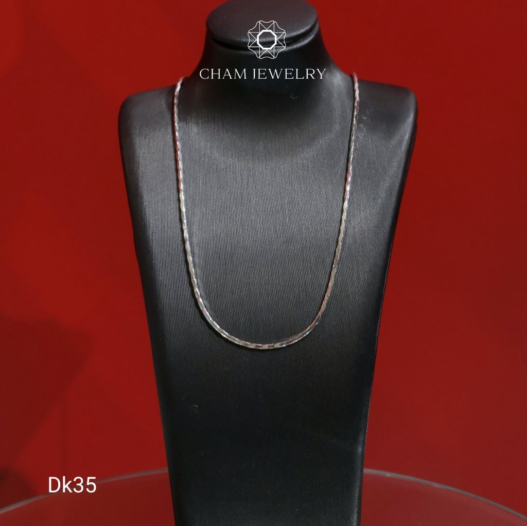Dây Chuyền DK35 CHAM JEWELRY, Dây Mì Giác Cạnh, Bản 1.1mm (Barcode TDBC868)