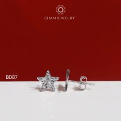 Hoa Tai BD87 CHAM JEWELRY, Hoa Tai Ngôi Sao Bản 8.0mm (Barcode TBD1798).