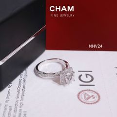 Nhẫn Nữ NNV24 Chủ 6.3mm Vàng 10k Kim Cương Lab Grown Diamond