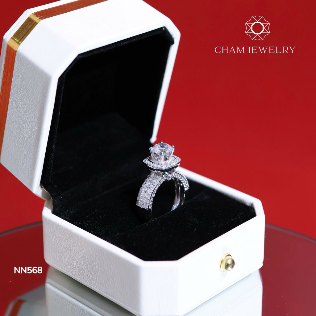 Nhẫn NN568 CHAM JEWELRY, Viên Chủ 7.0mm (Barcode TNN1556)