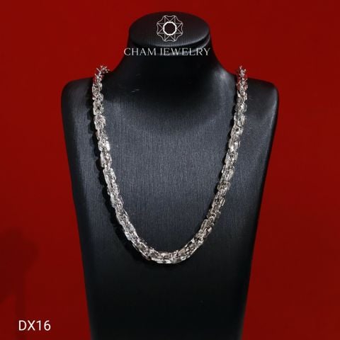 Dây Chuyền DX16 CHAM JEWERY, Dây Xoắn Vuông Bản 4.0mm (Barcode TDBC876)