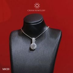 Mặt Dây Chuyền MK59 CHAM JEWELRY, Mặt Tròn Chủ 6.0mm (Barcode TVB200M)