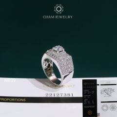 Nhẫn Nam NB39 CHAM JEWELRY,  Chủ 6.5mm Full Moissanite C&C Chủ 6.5mm (Barcode OCNA10)