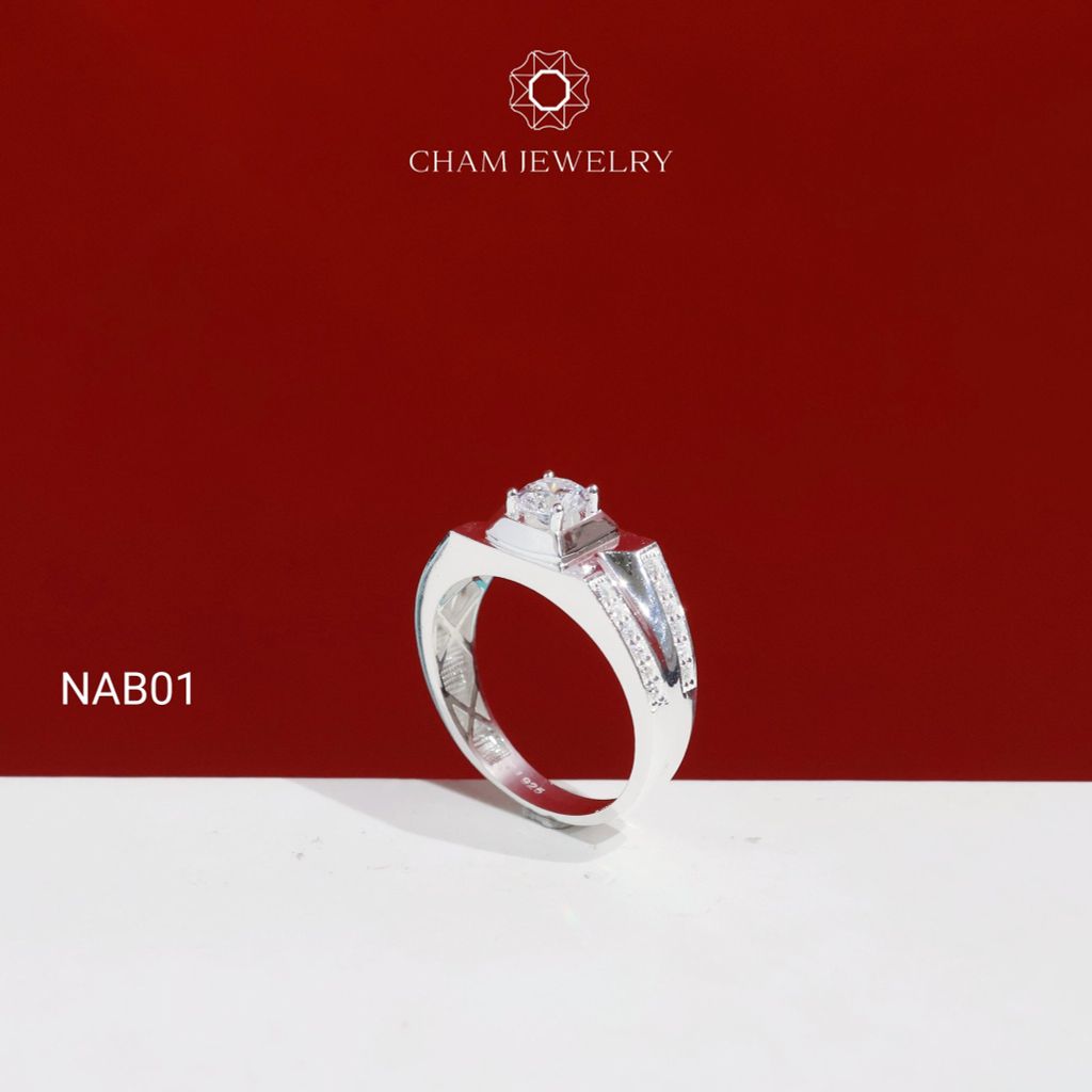 Nhẫn Bé Trai NAB01 CHAM JEWELRY, Chủ 5.0mm ( TNET188- C-NB112)