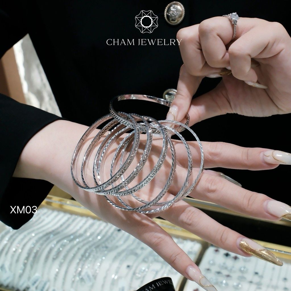 Vòng Tay CHAM JEWELRY XM03, Bản 4.0mm (Barcode TXC113)