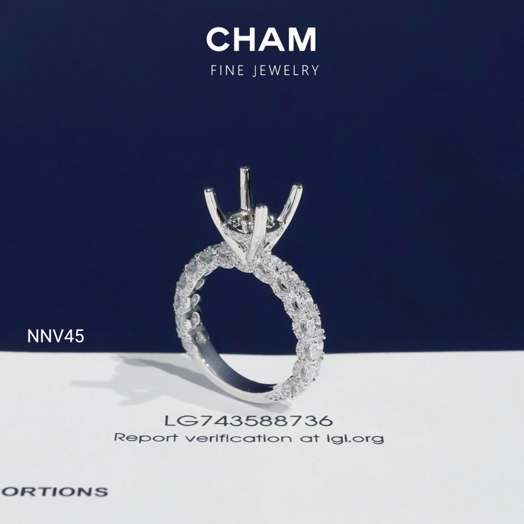 Nhẫn Nữ NNV45 Vàng 10k Chủ 9.0 Kim Cương Lab Grown Diamond