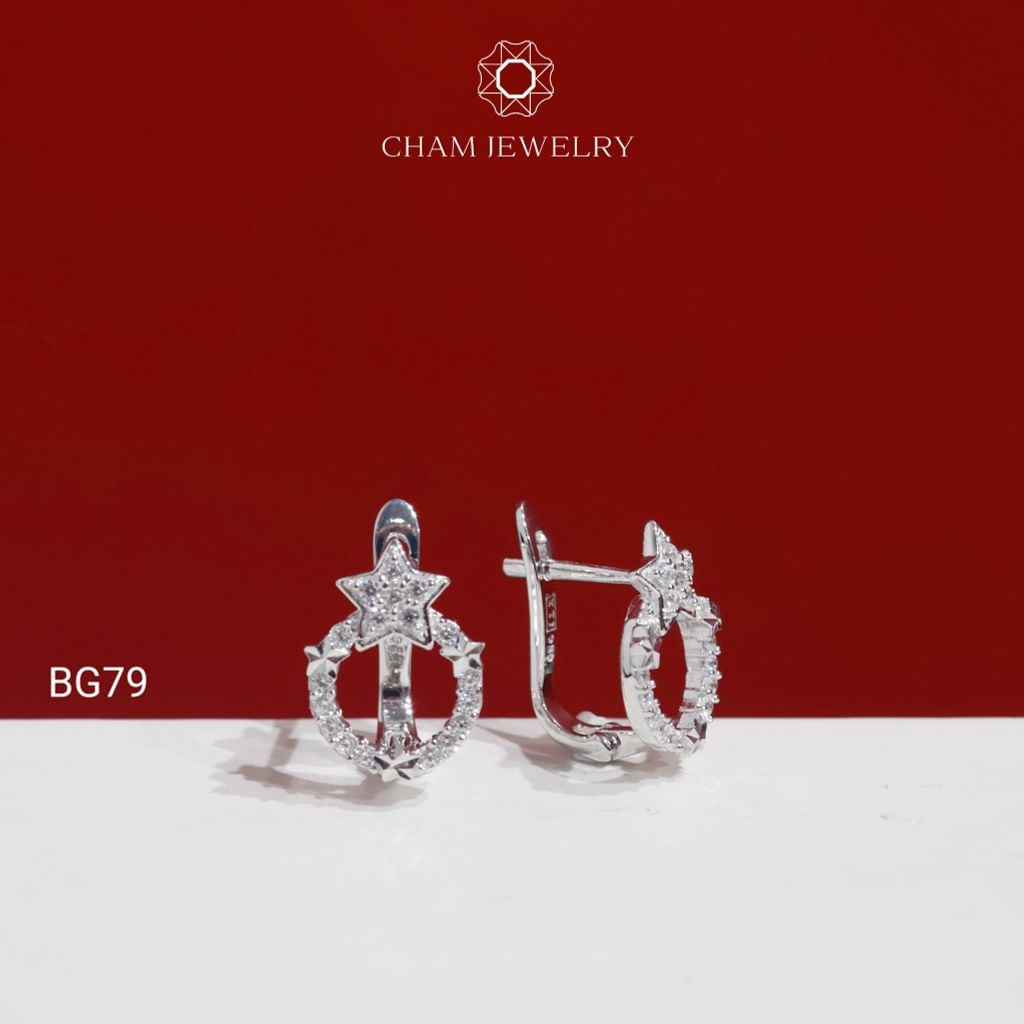 Hoa Tai BG79 CHAM JEWELRY, Hoa Tai Ngôi Sao (Barcode TBG1072).