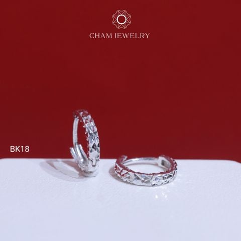 Hoa Tai CHAM JEWERLY BK18, Bản 2.0mm (Barcode TBK354)