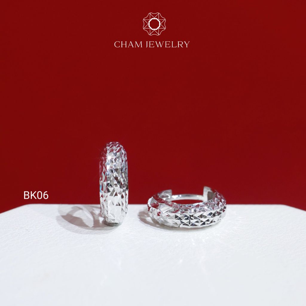 Hoa Tai BK06 CHAM JEWELRY, Bản 4.5mm ( Barcode TBK202)