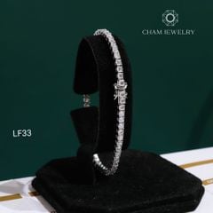 Lắc Tay LF33 CHAM JEWELRY, Full Moissanite Cao Cấp 3.0mm (Barcode OCL08)